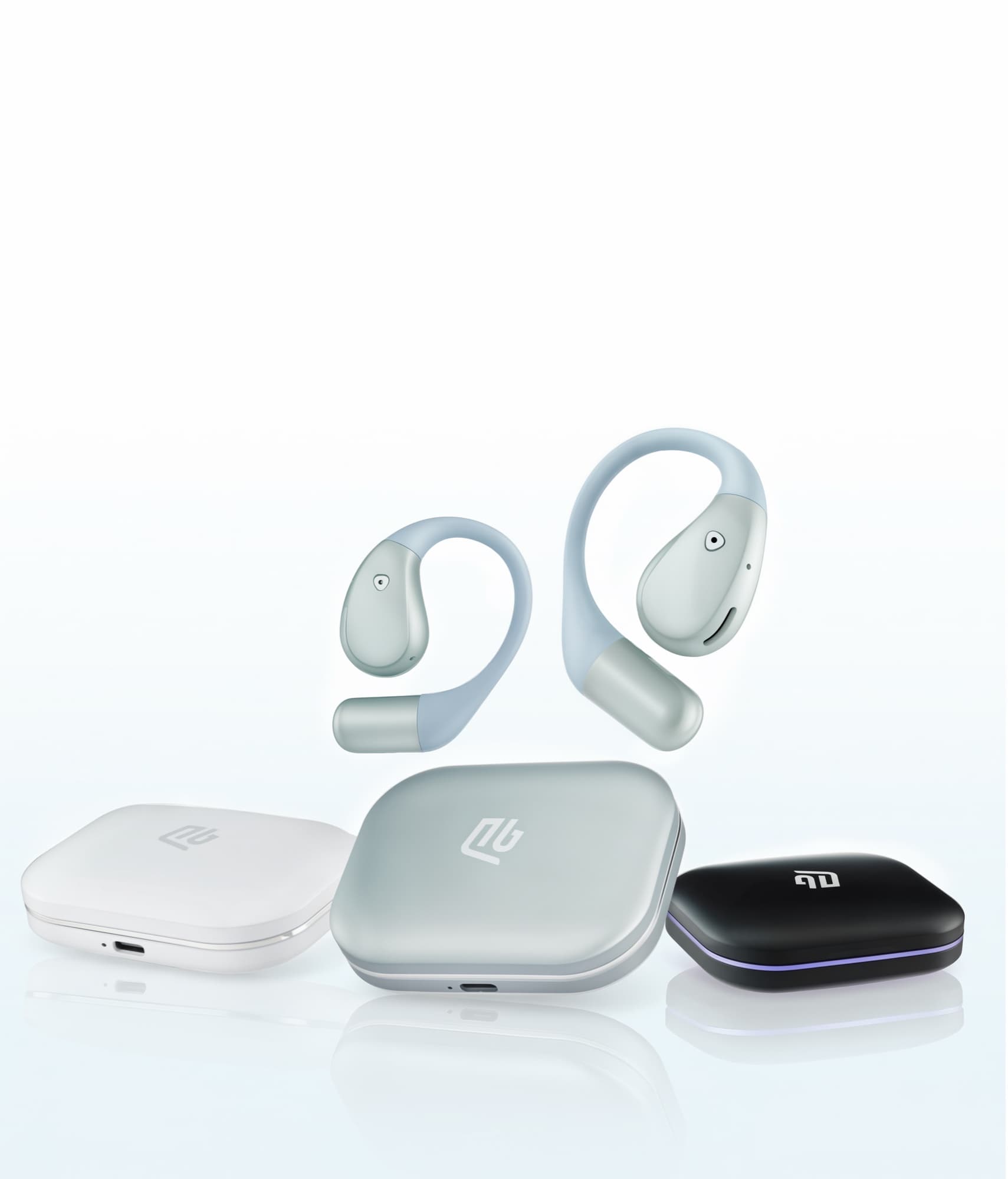 YunGrace A1 open-ear translation earbuds and charging cases